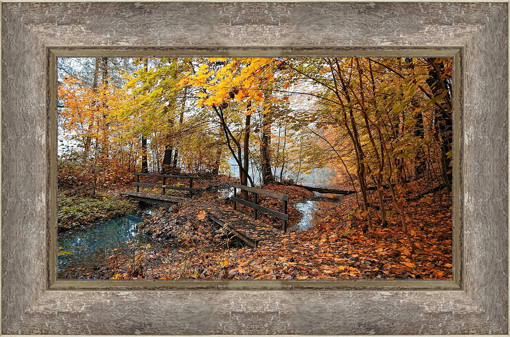 Картина в раме - Осень