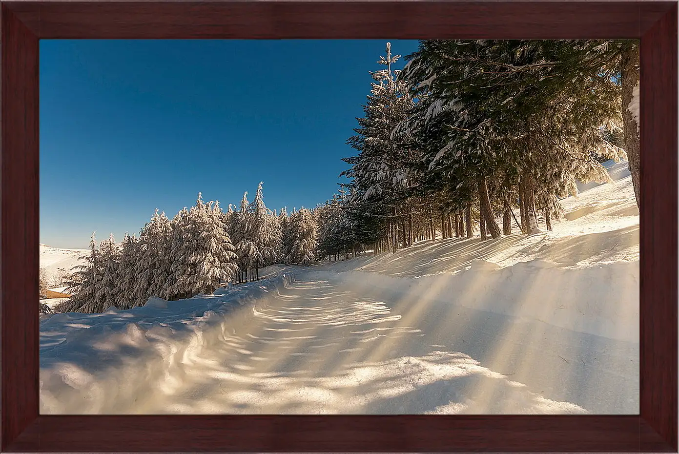 Картина в раме - Зима