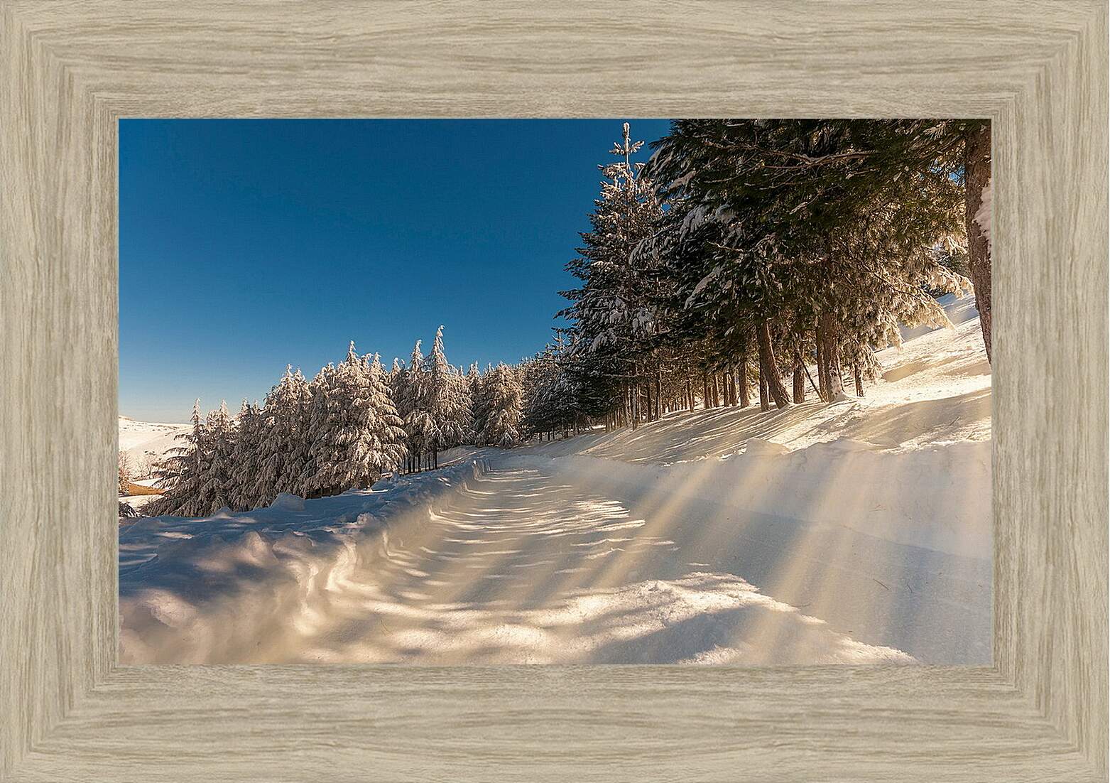 Картина в раме - Зима