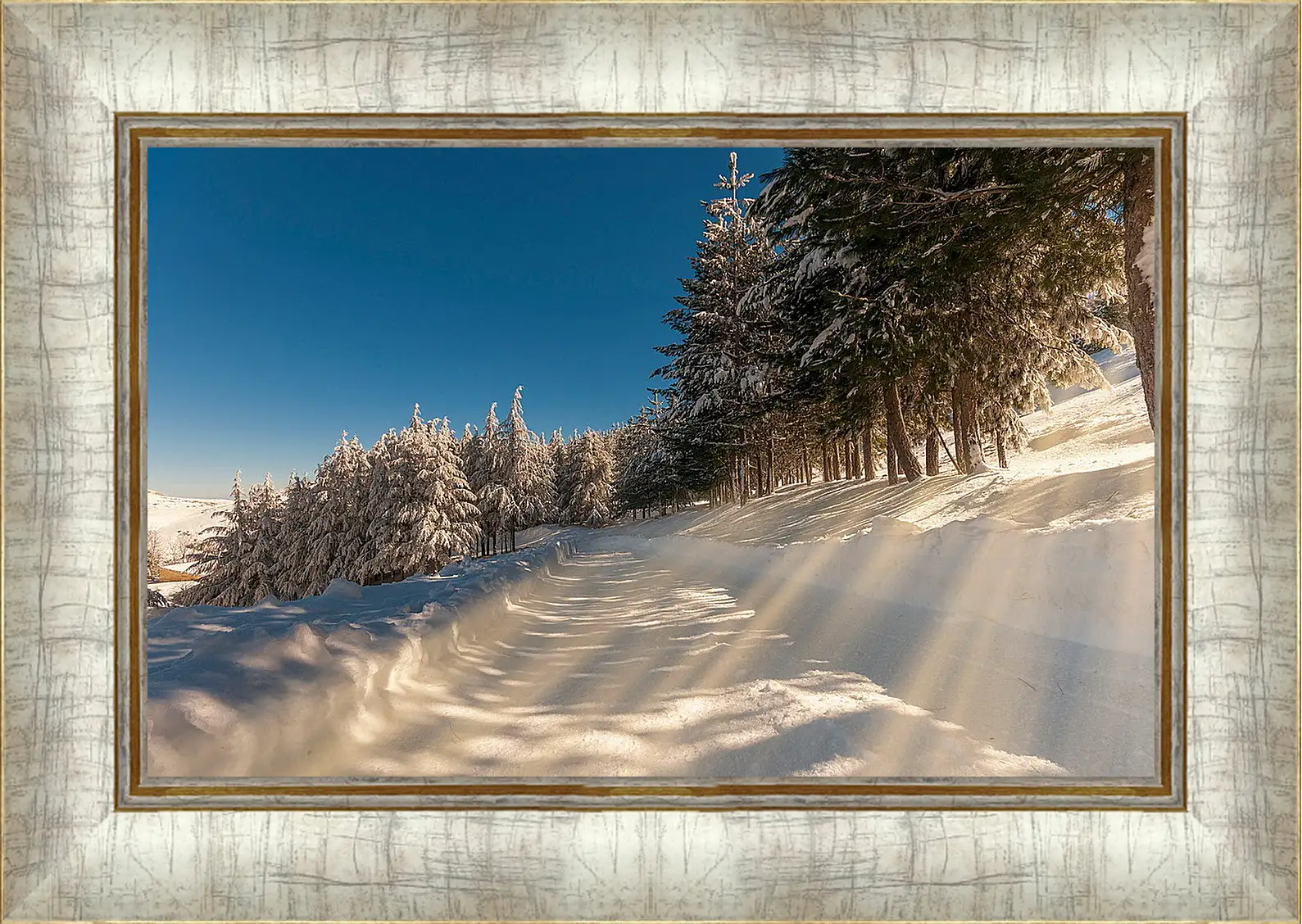 Картина в раме - Зима