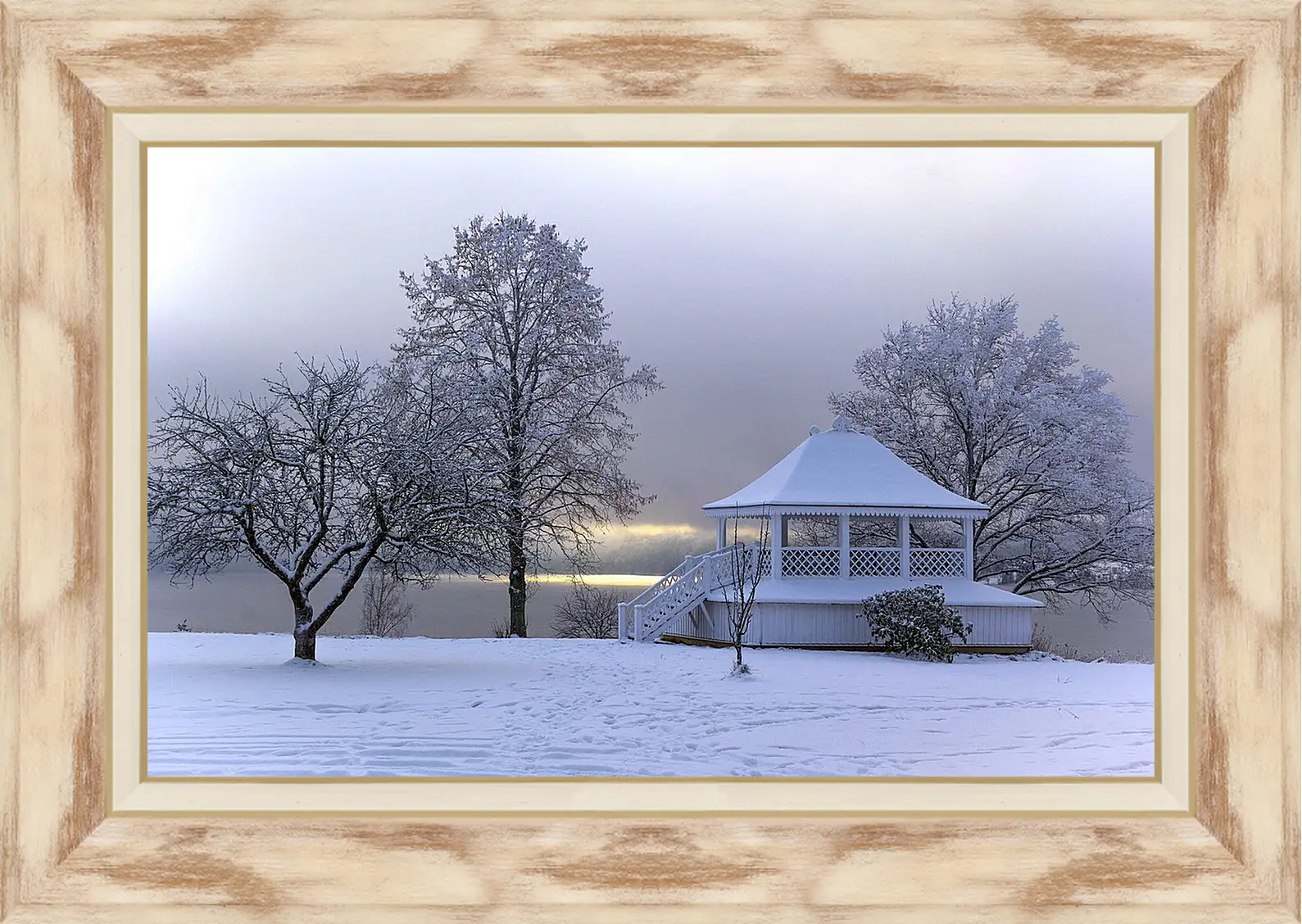 Картина в раме - Зима