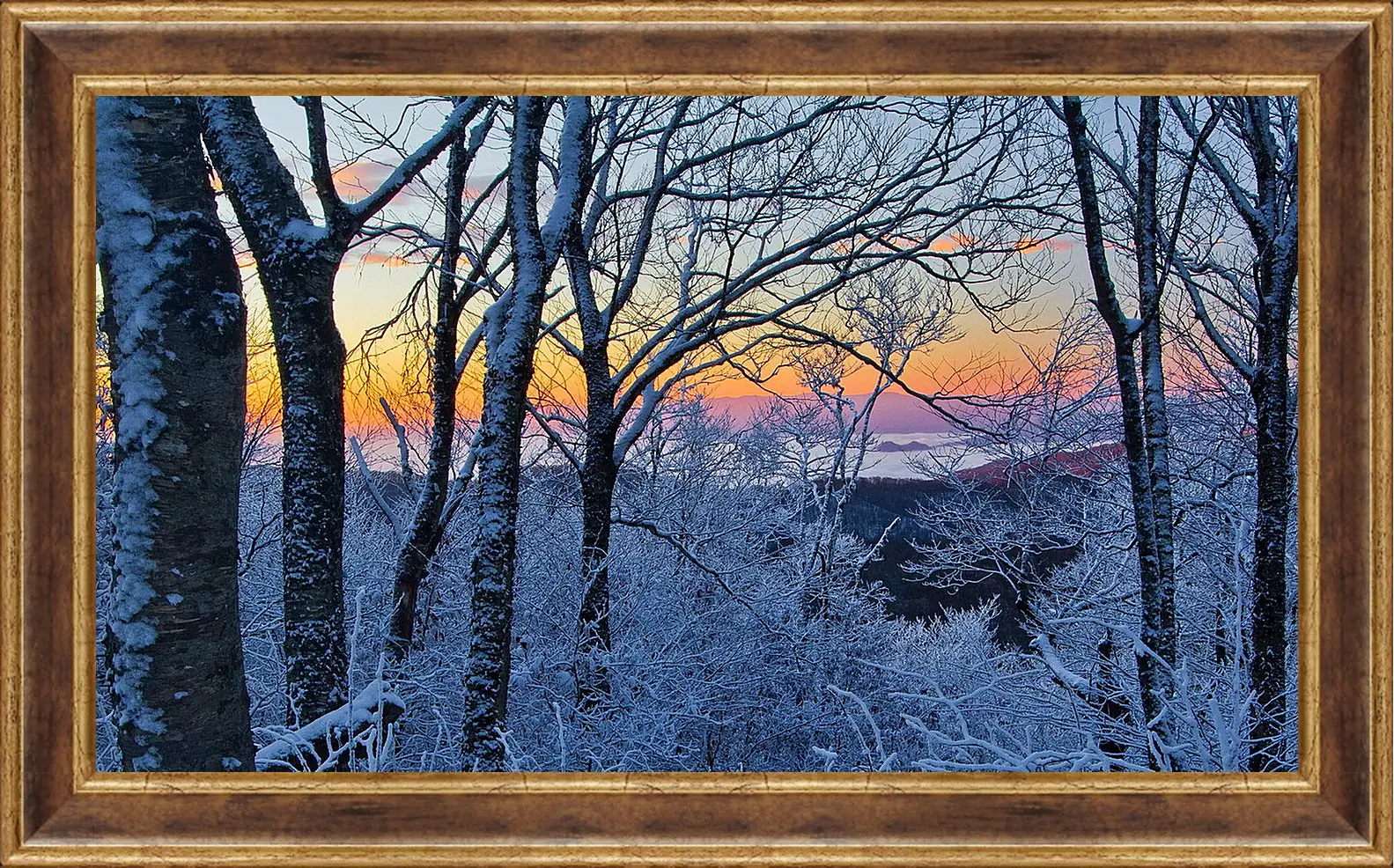 Картина в раме - Зима