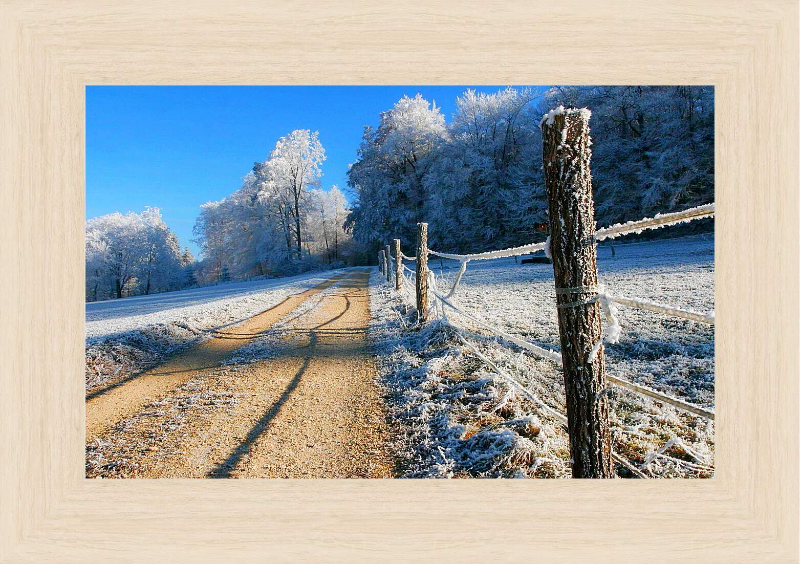 Картина в раме - Зима