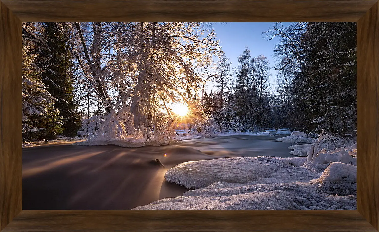 Картина в раме - Зима