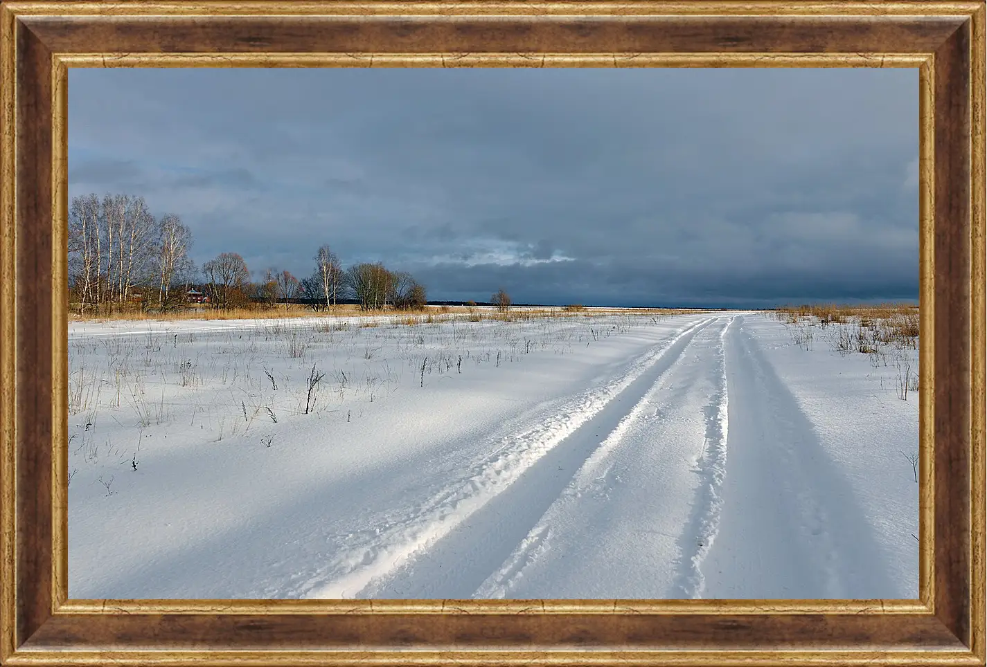 Картина в раме - Зима