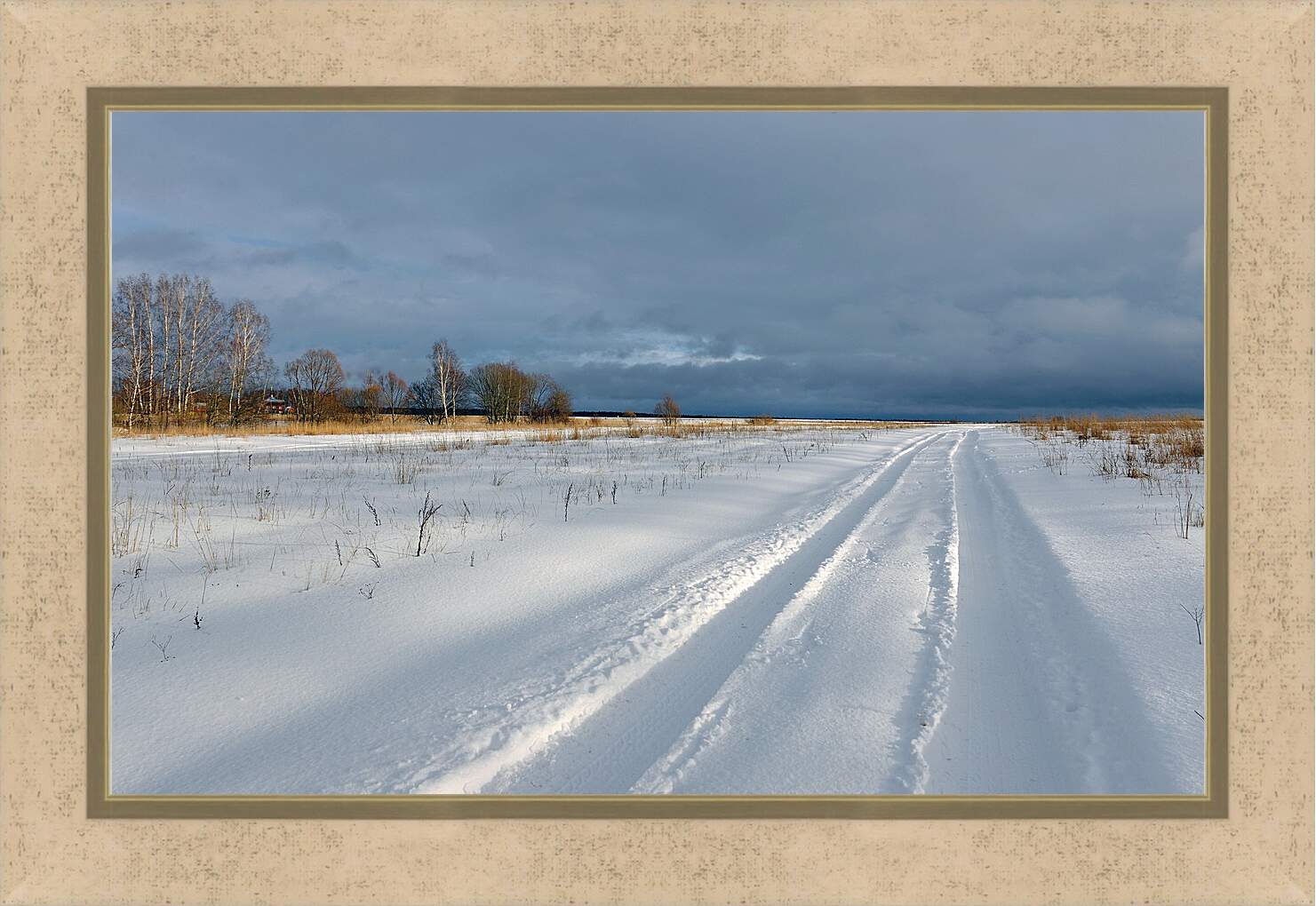 Картина в раме - Зима