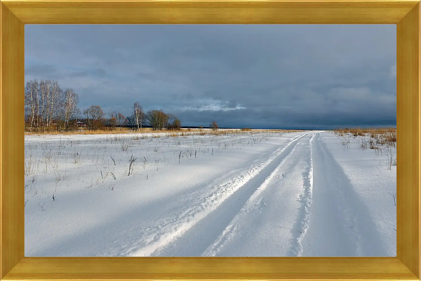 Картина в раме - Зима