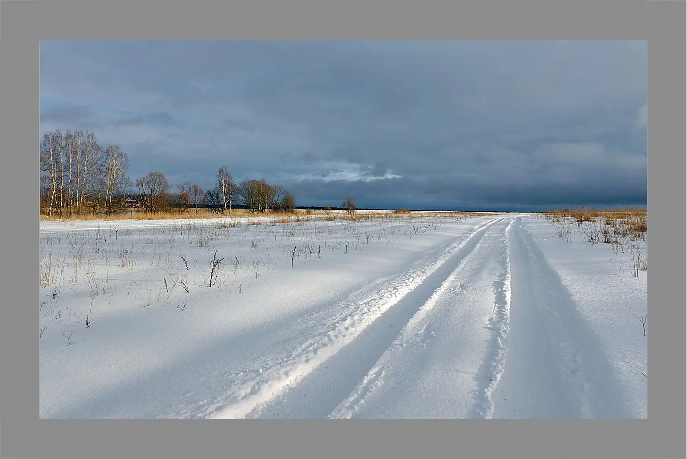 Картина в раме - Зима