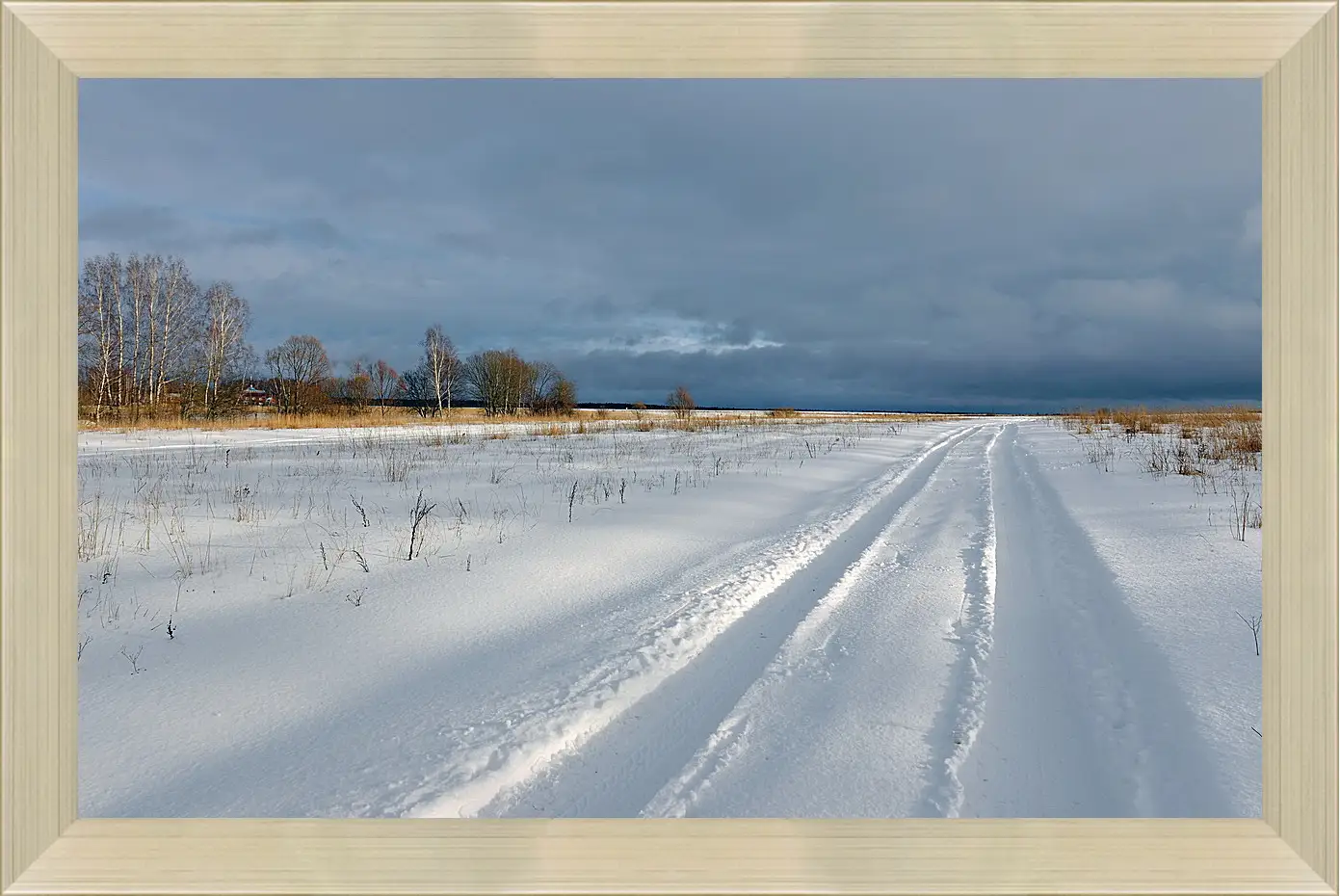 Картина в раме - Зима