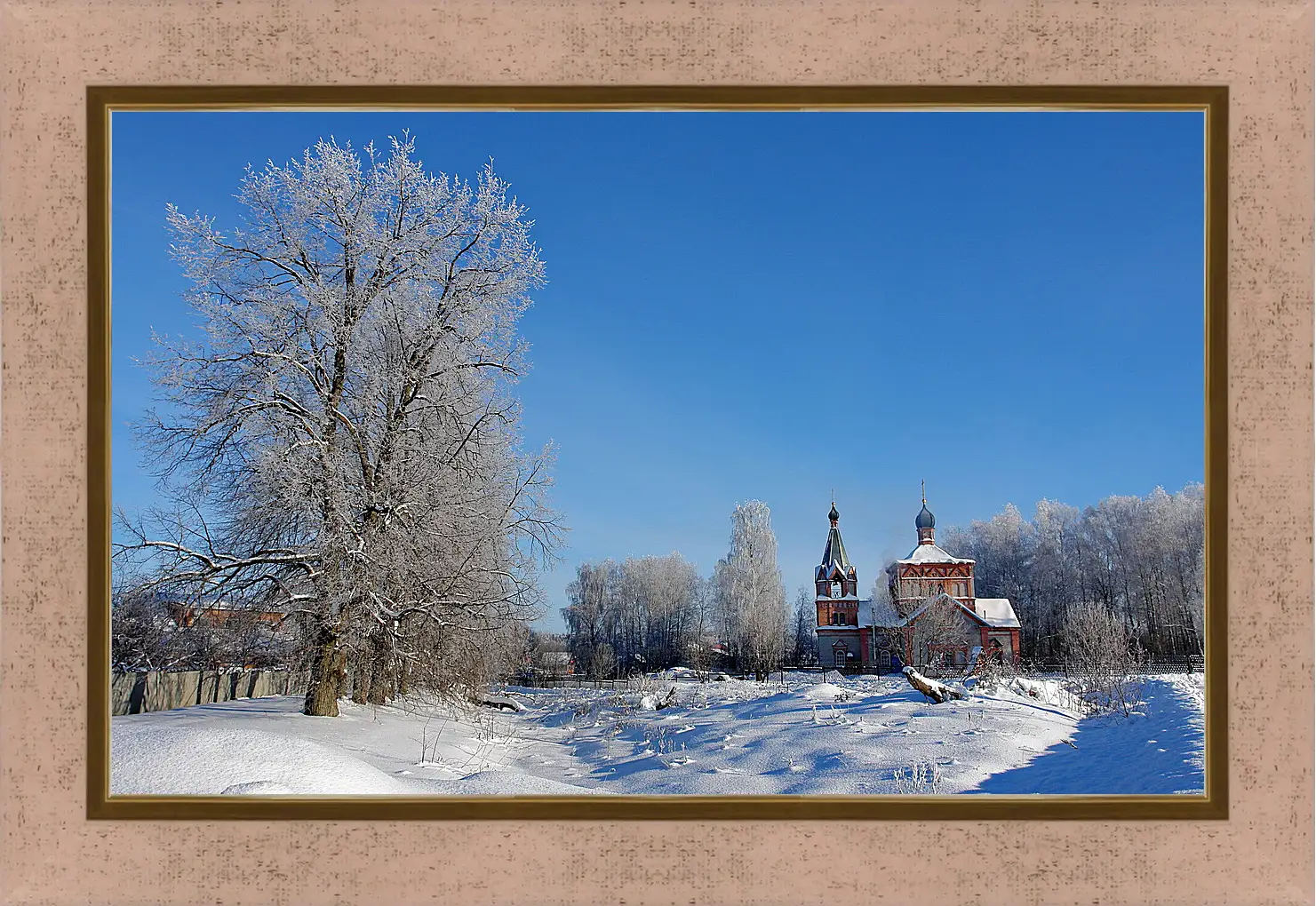 Картина в раме - Зима