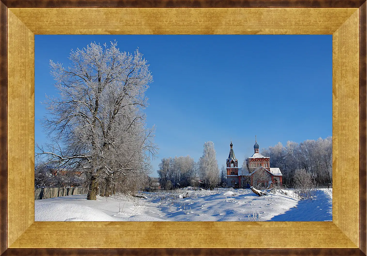 Картина в раме - Зима