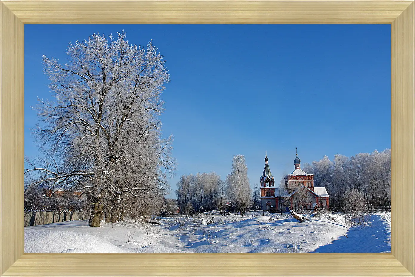 Картина в раме - Зима