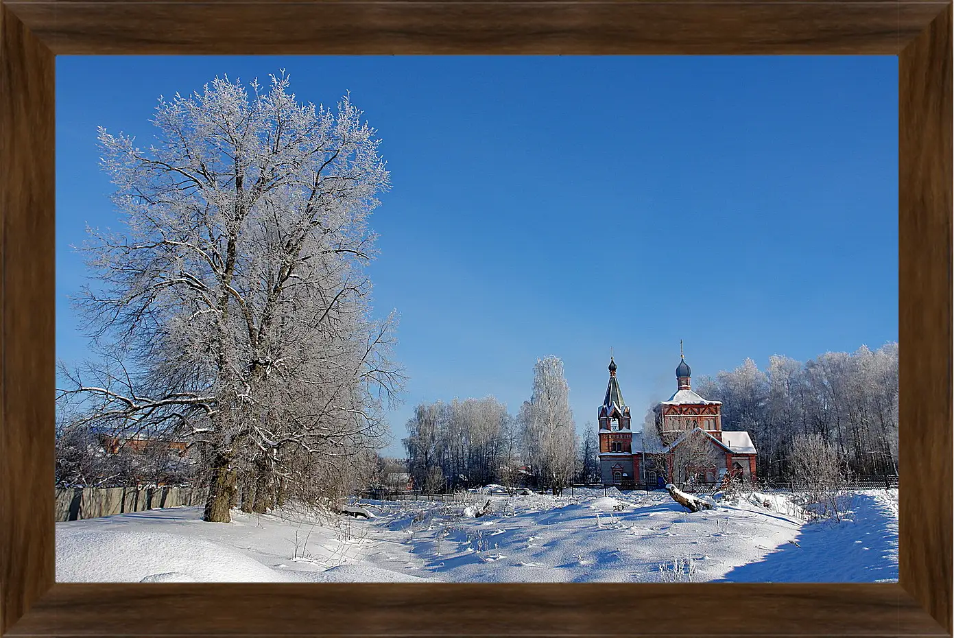 Картина в раме - Зима