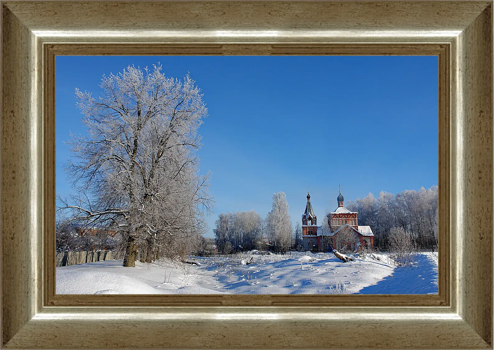 Картина в раме - Зима