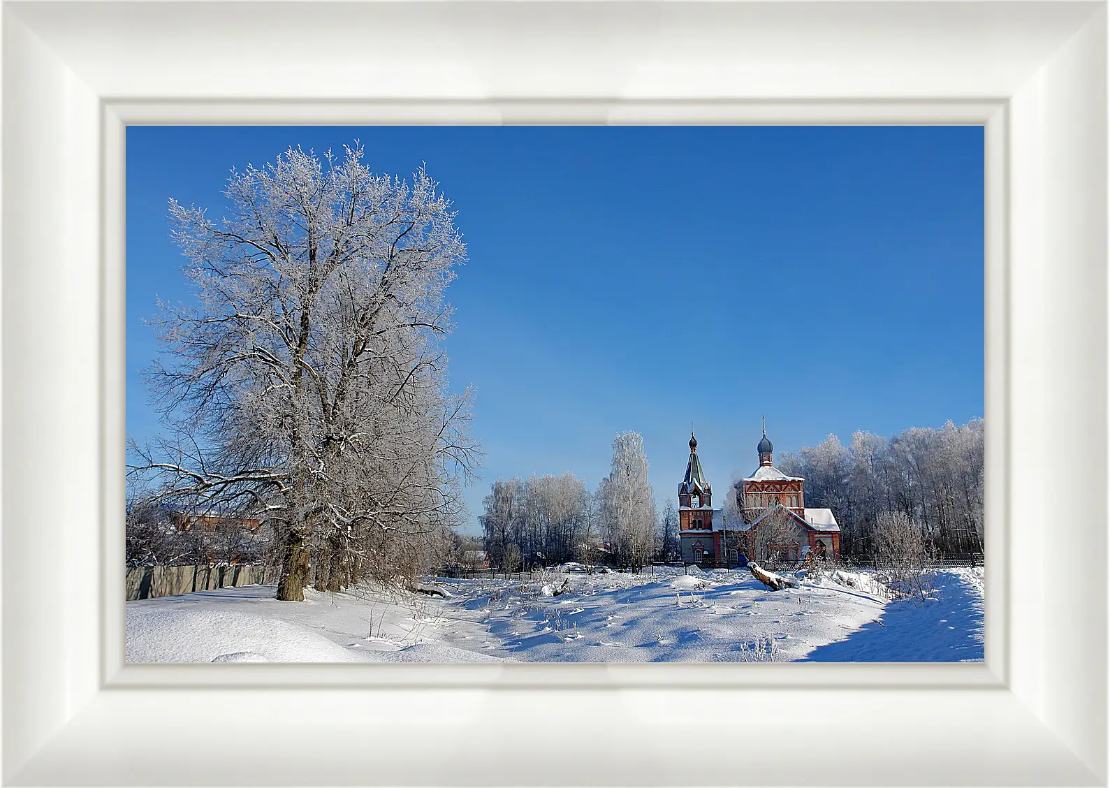 Картина в раме - Зима