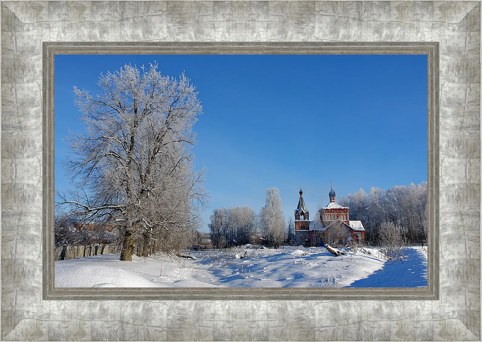 Картина в раме - Зима