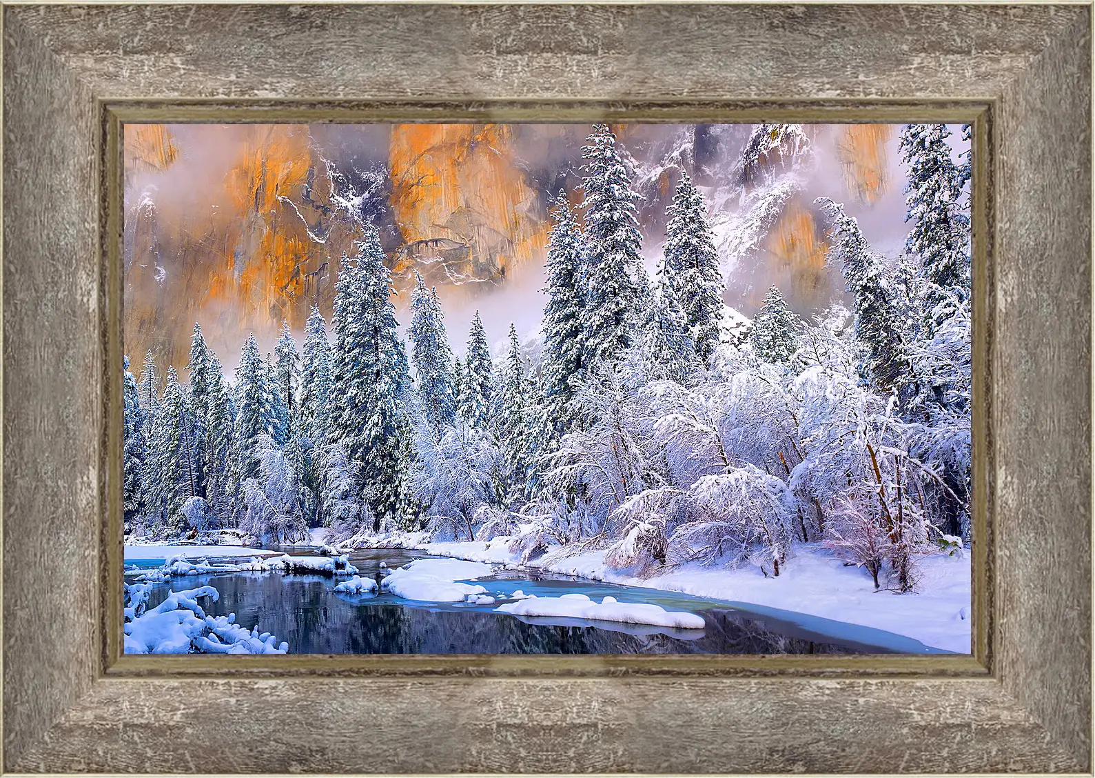 Картина в раме - Зима