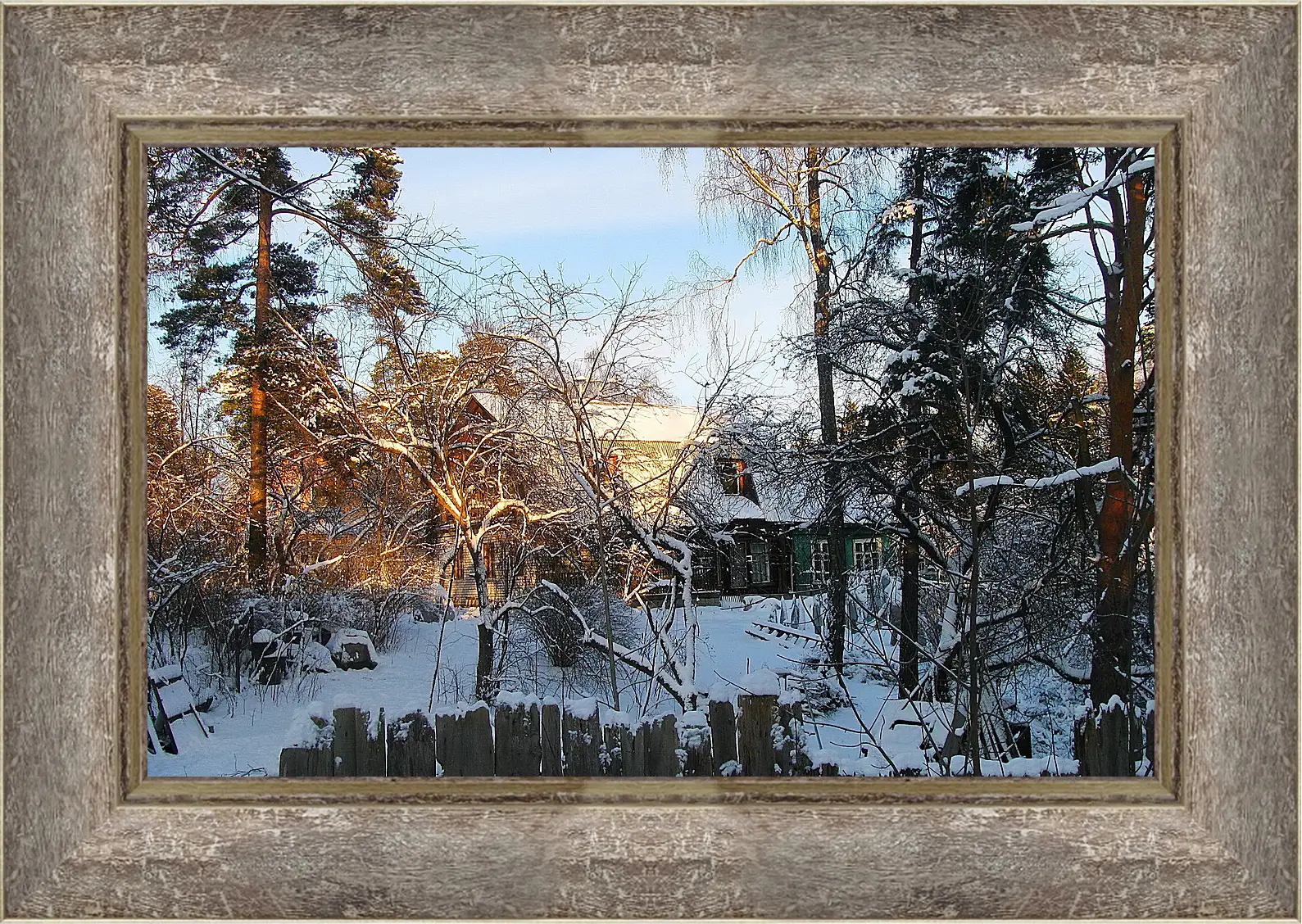 Картина в раме - Зима
