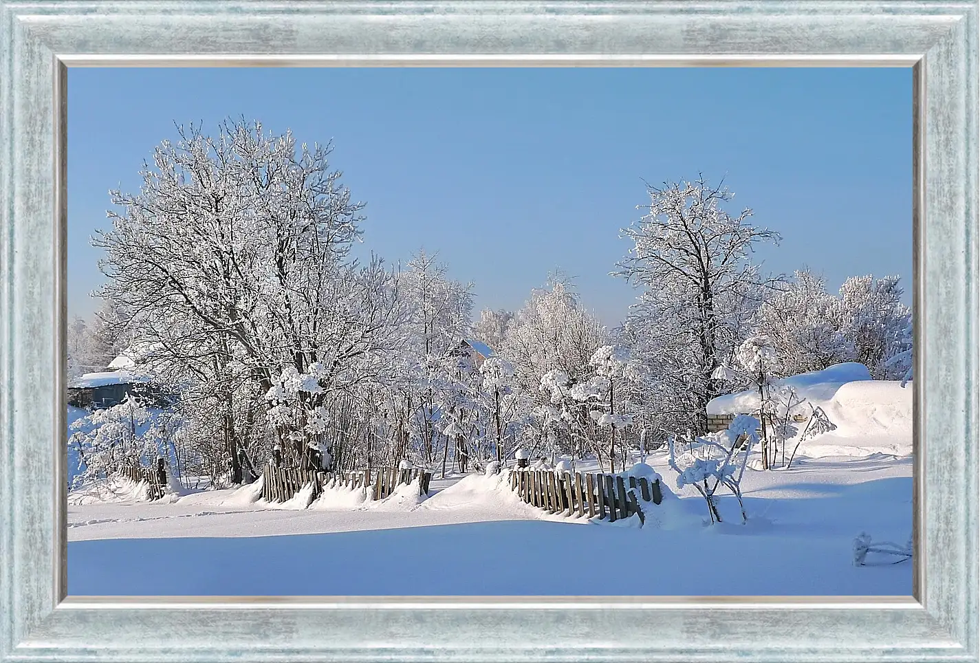 Картина в раме - Зима