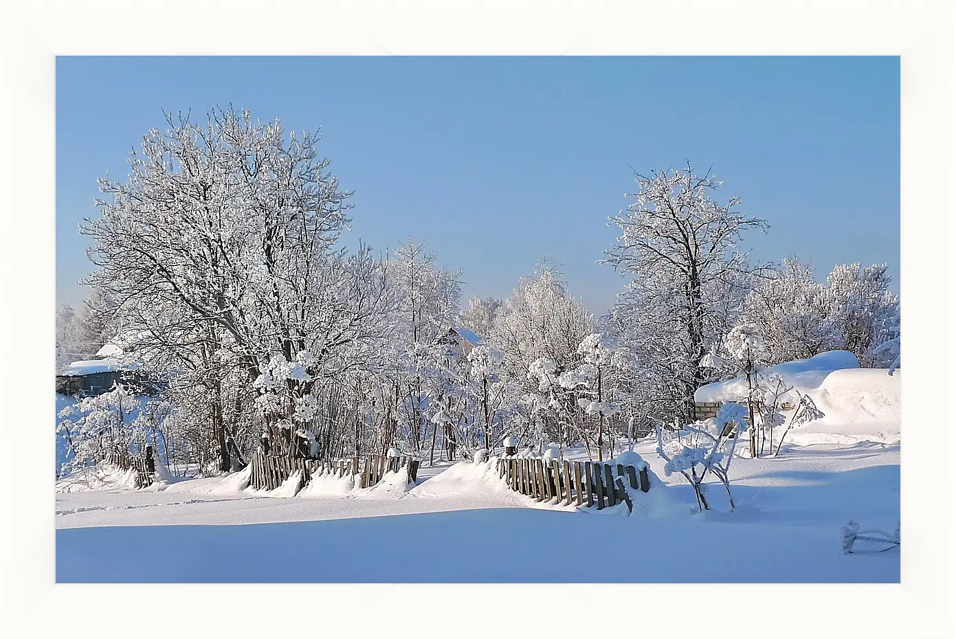 Картина в раме - Зима