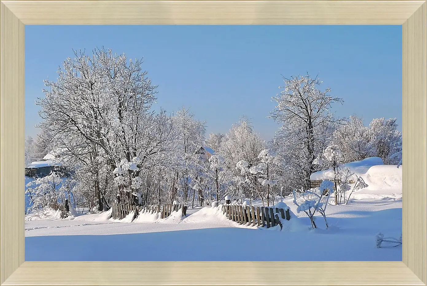 Картина в раме - Зима