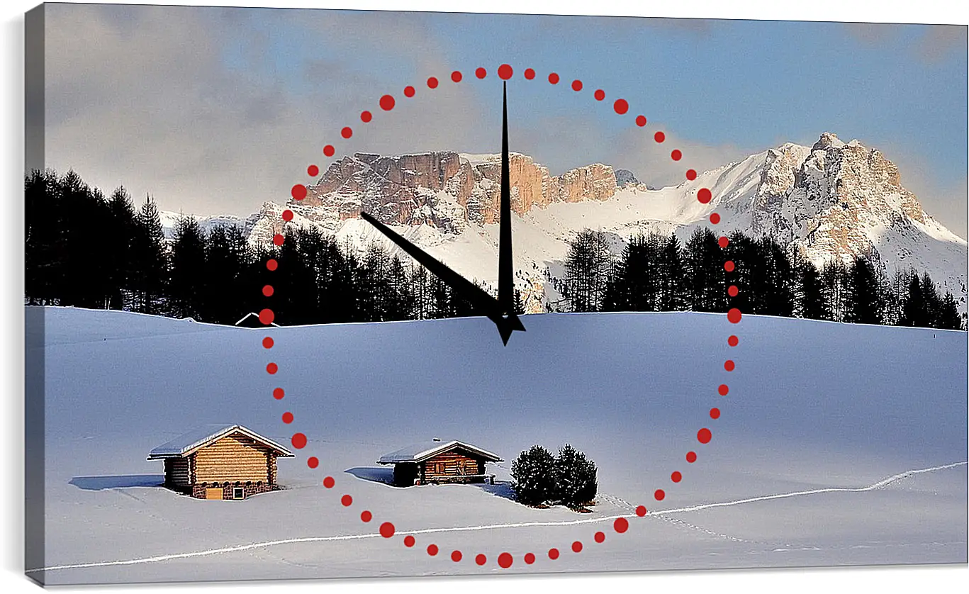 Часы картина - Зима