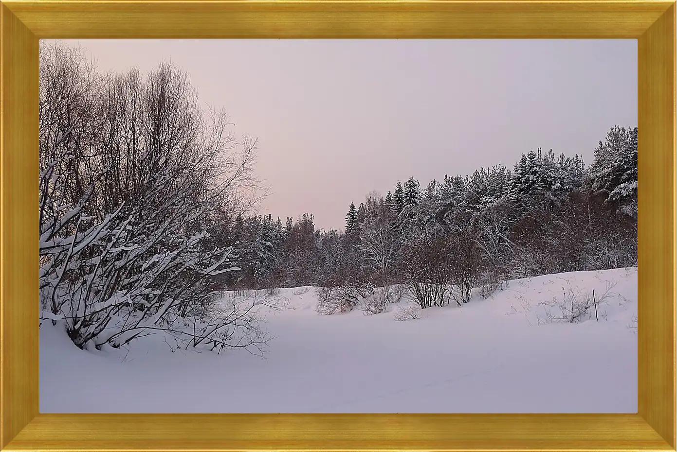 Картина в раме - Зима