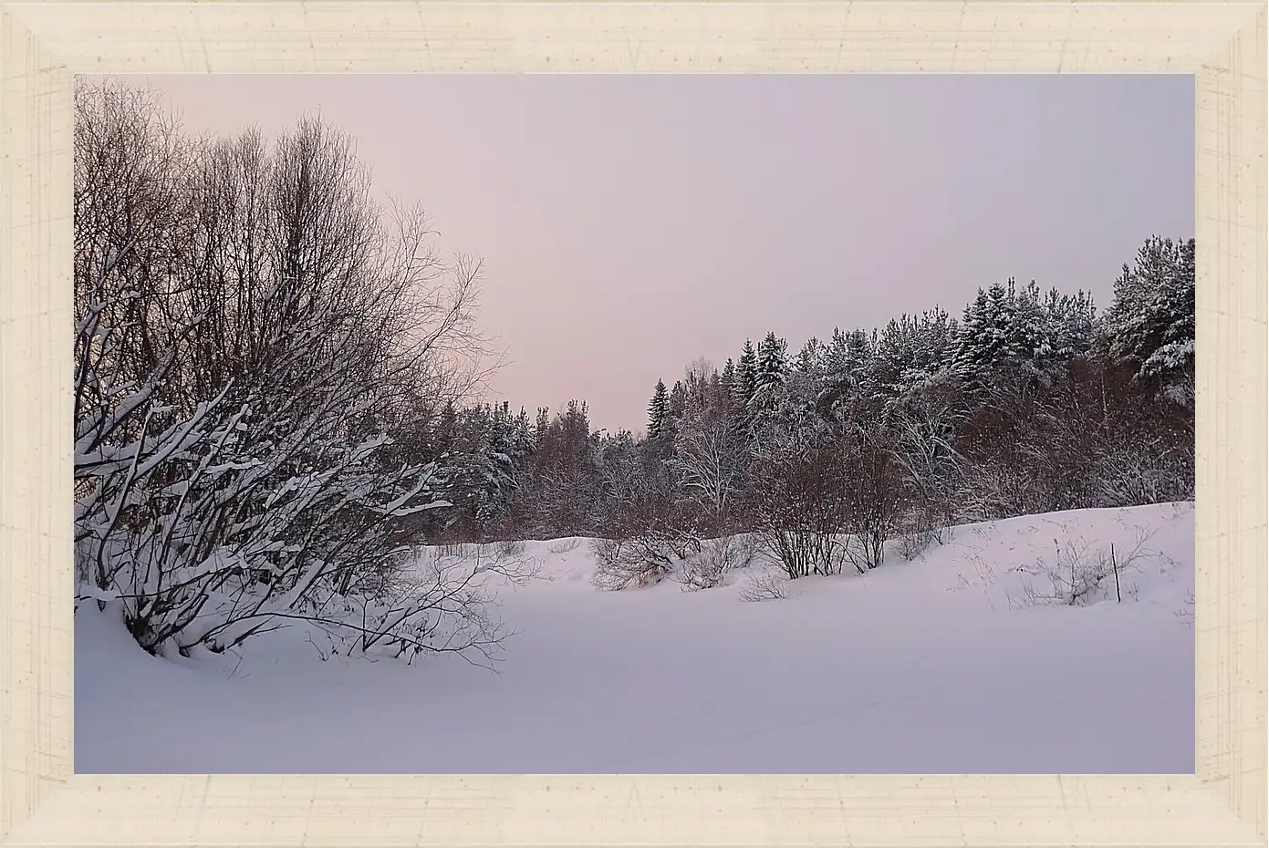 Картина в раме - Зима