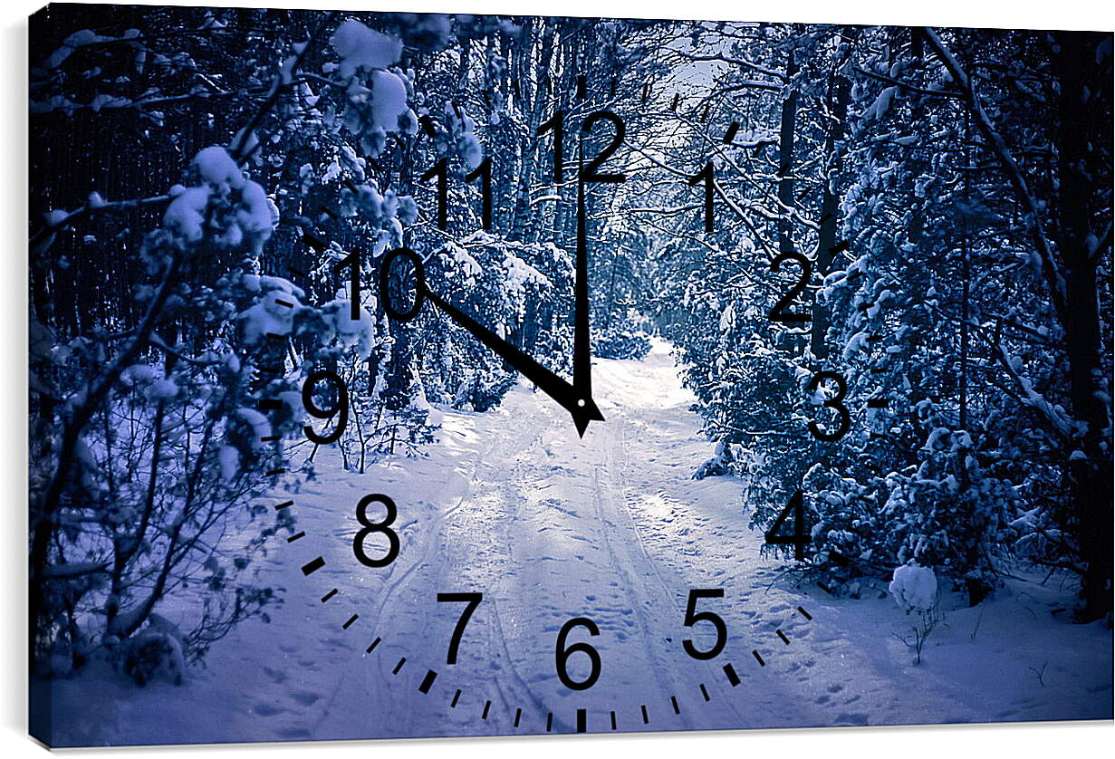 Часы картина - Зима