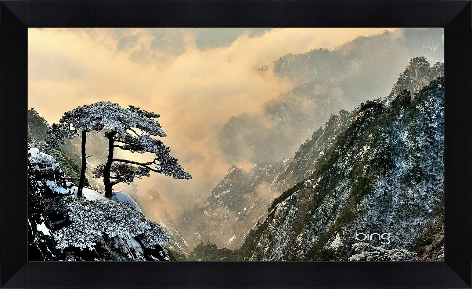 Картина в раме - Зима