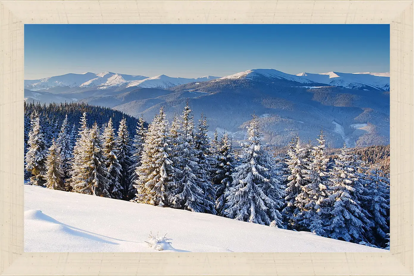 Картина в раме - Зима