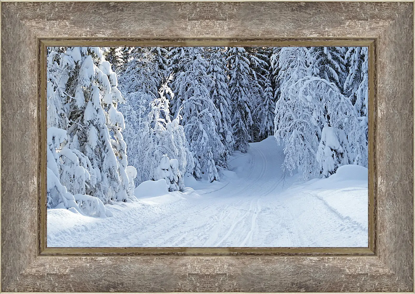 Картина в раме - Зима
