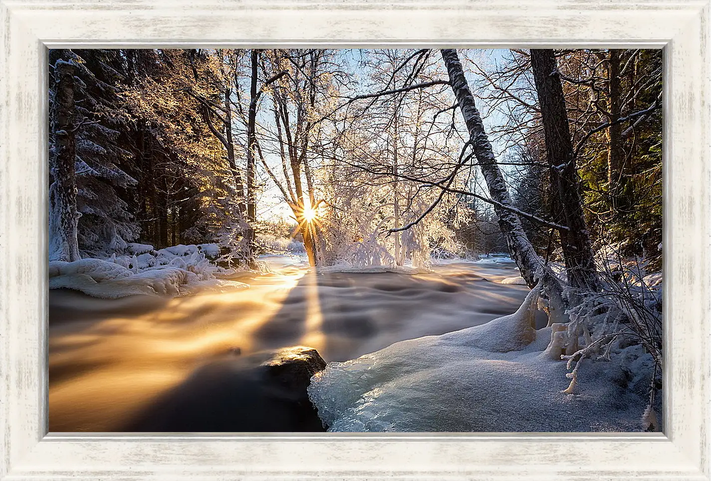 Картина в раме - Зима