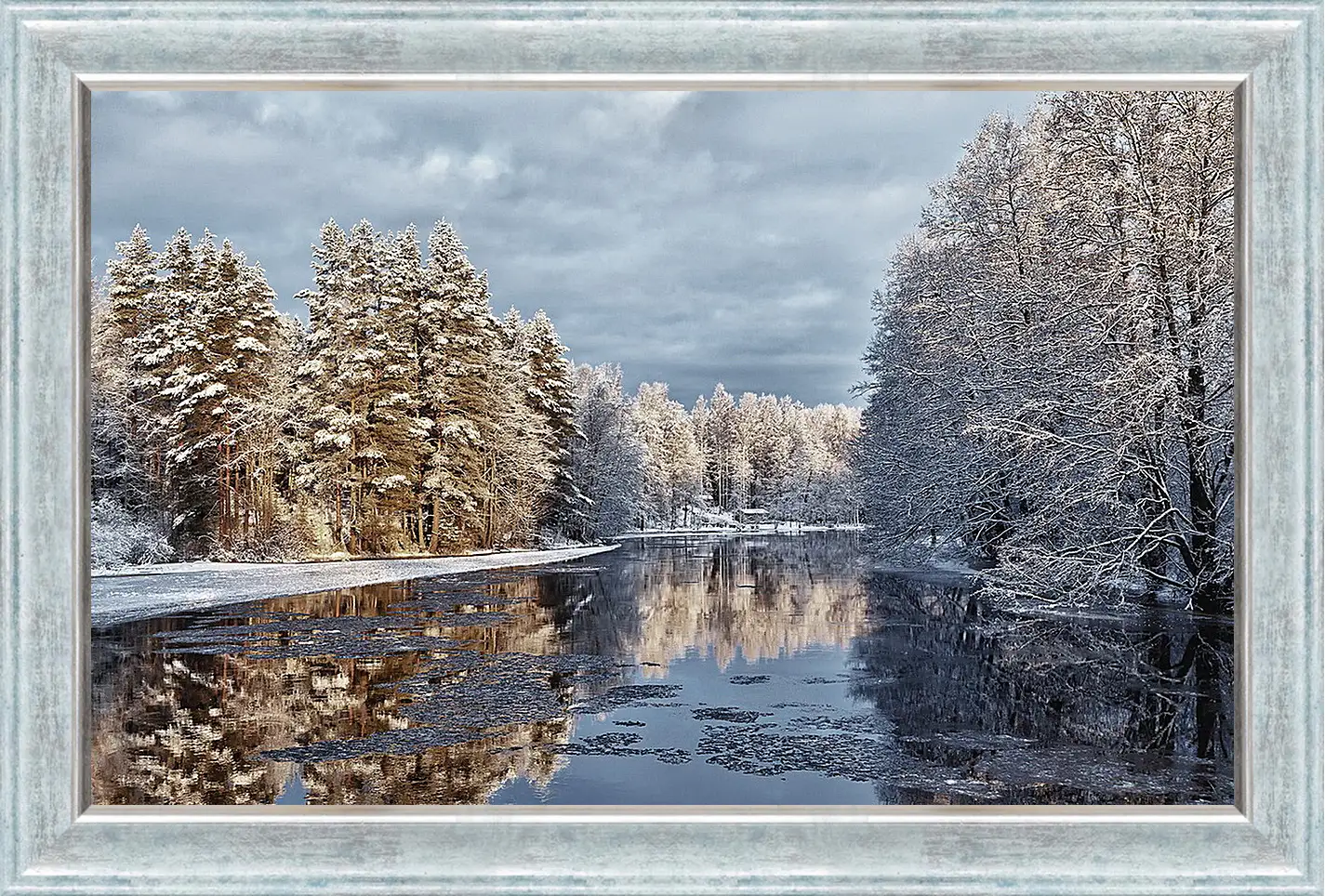 Картина в раме - Зима