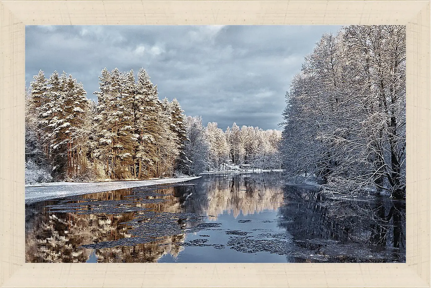 Картина в раме - Зима