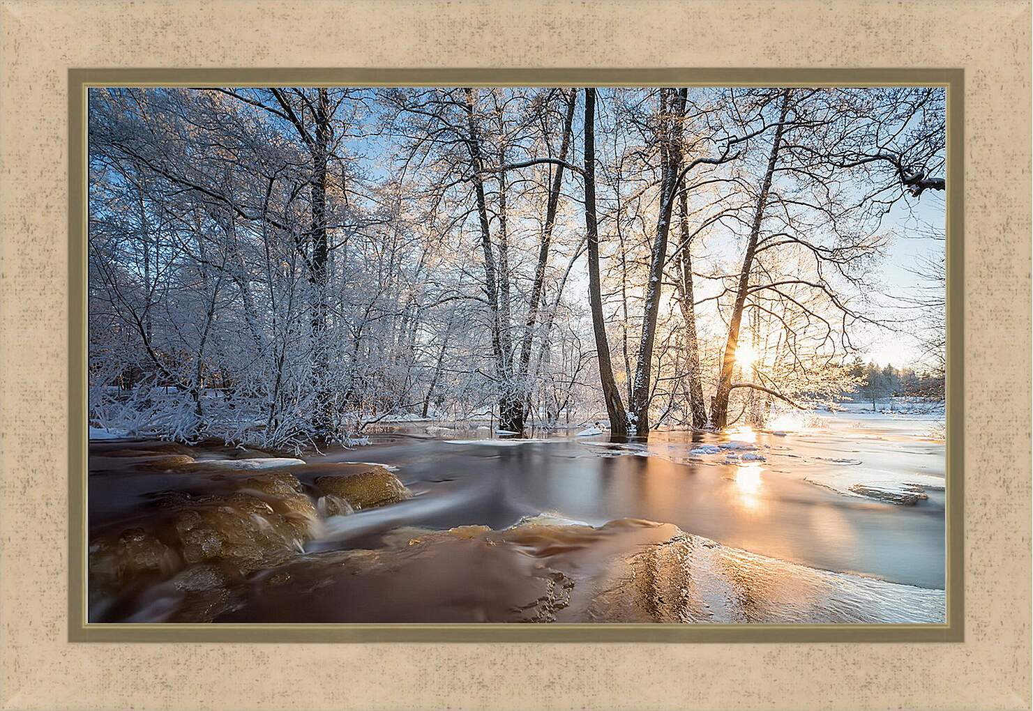 Картина в раме - Зима