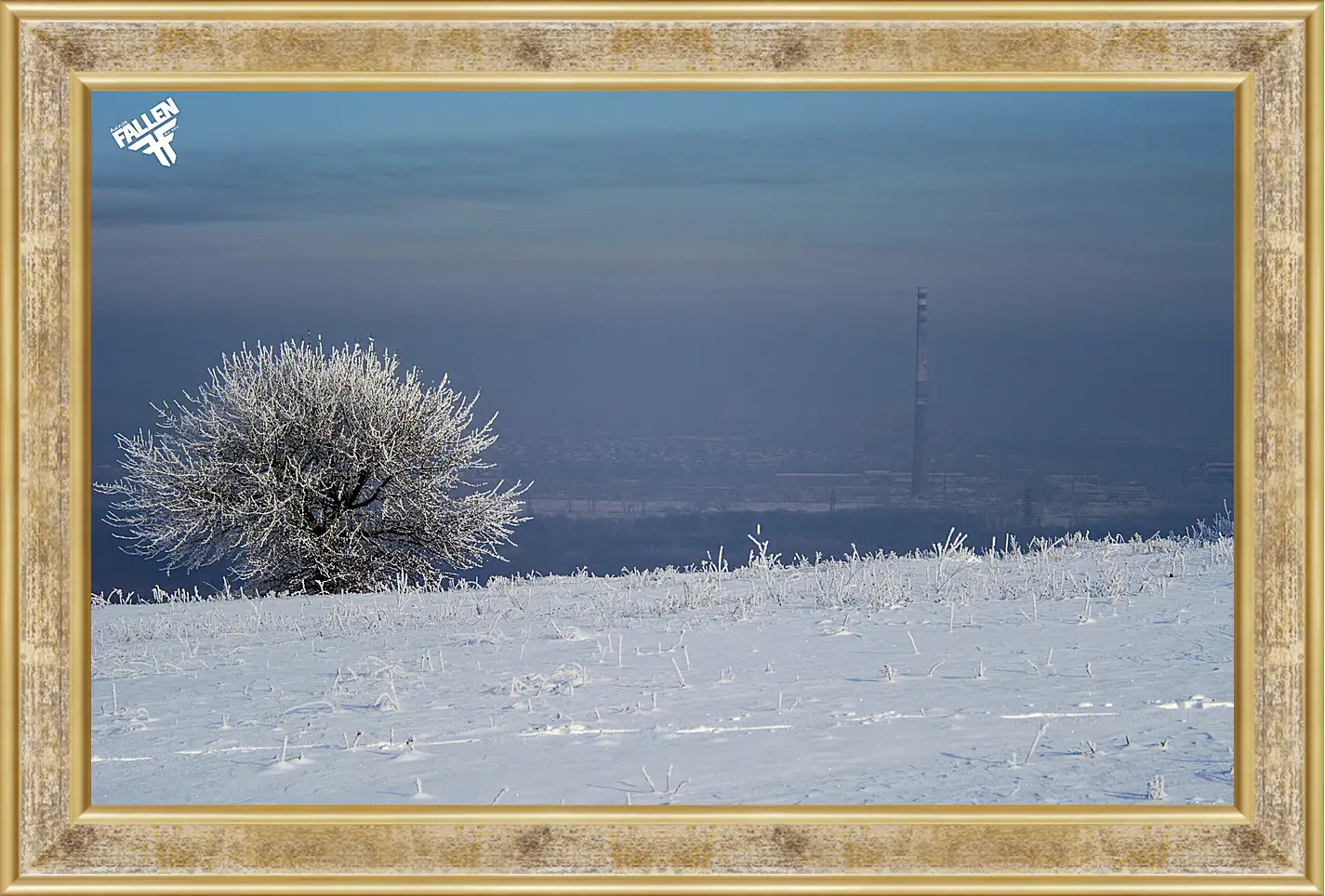 Картина в раме - Зима