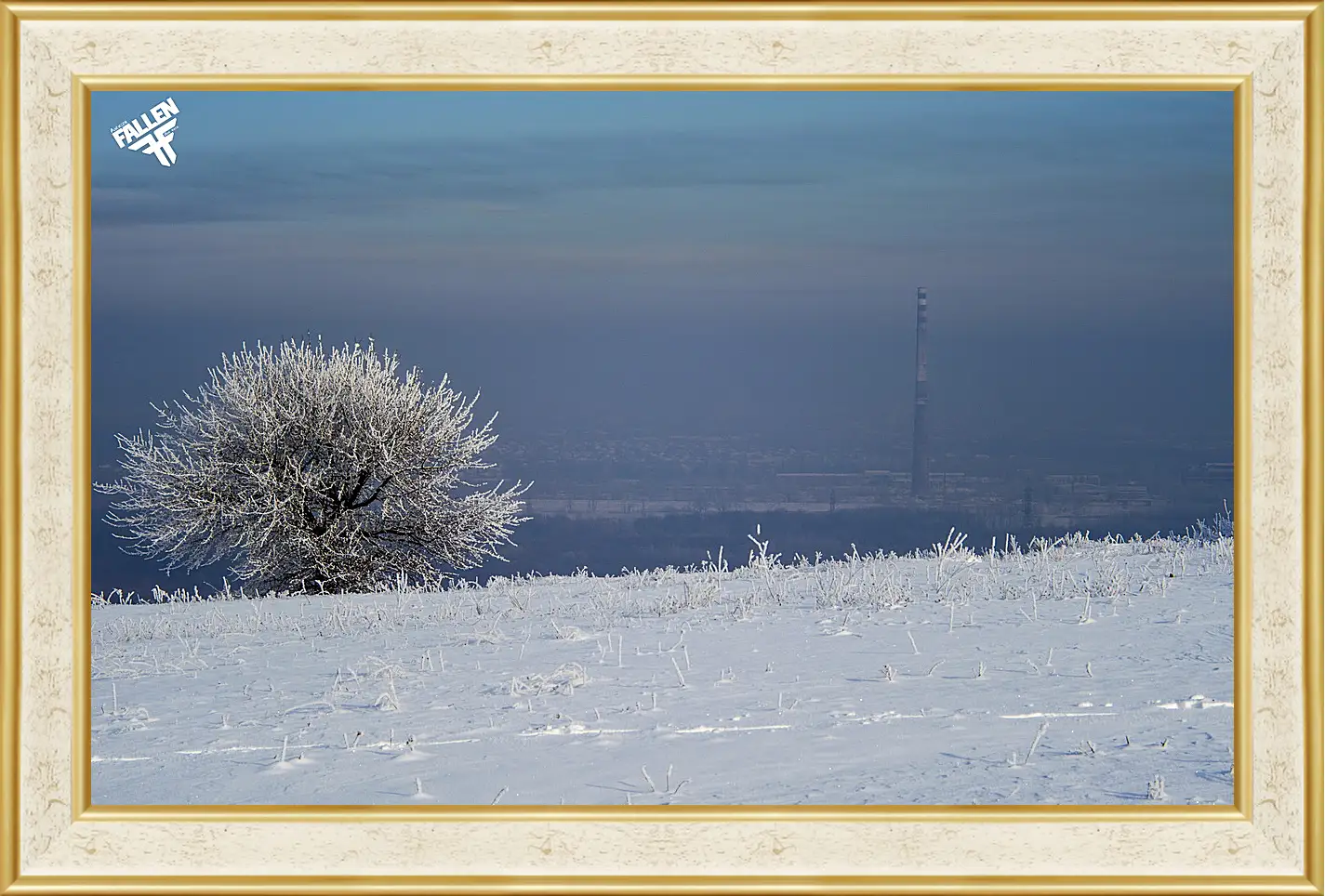 Картина в раме - Зима