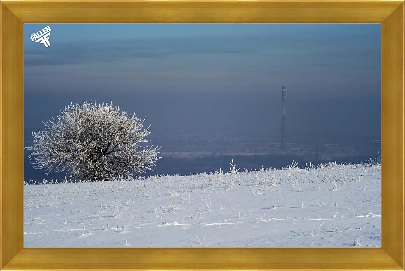 Картина в раме - Зима