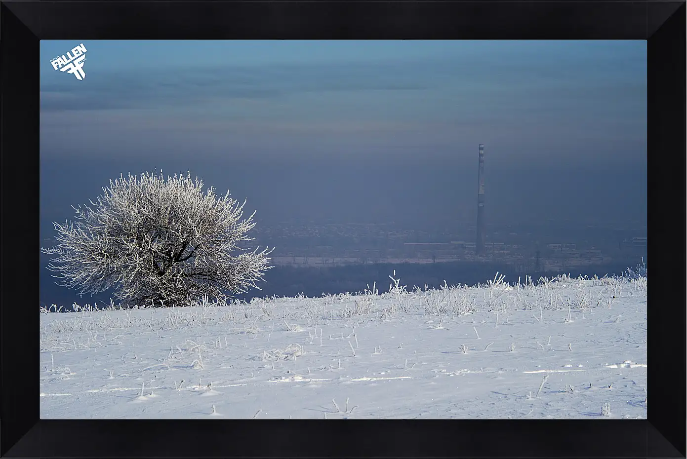 Картина в раме - Зима