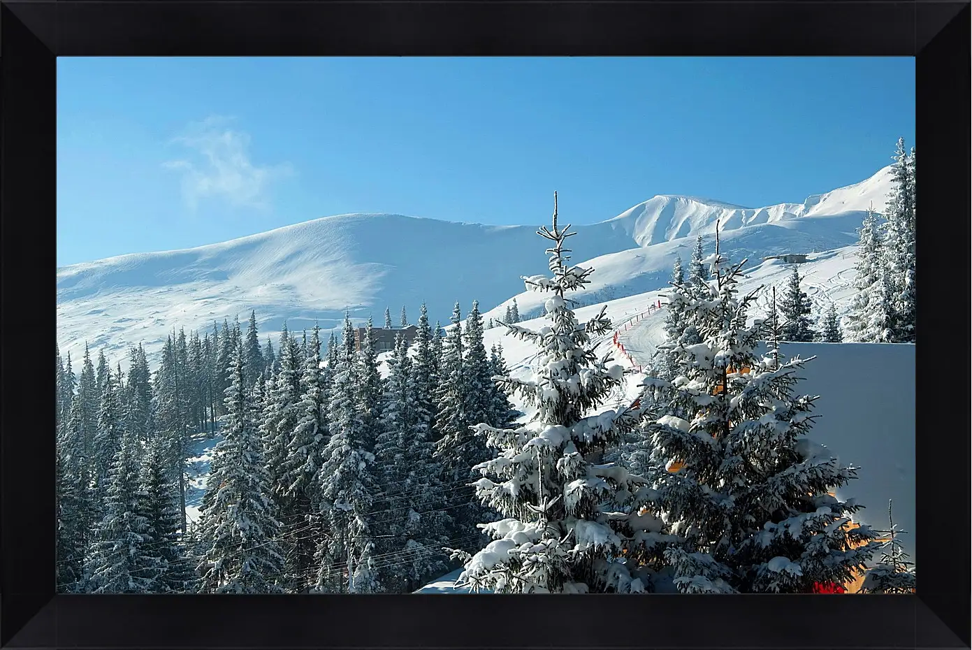 Картина в раме - Зима