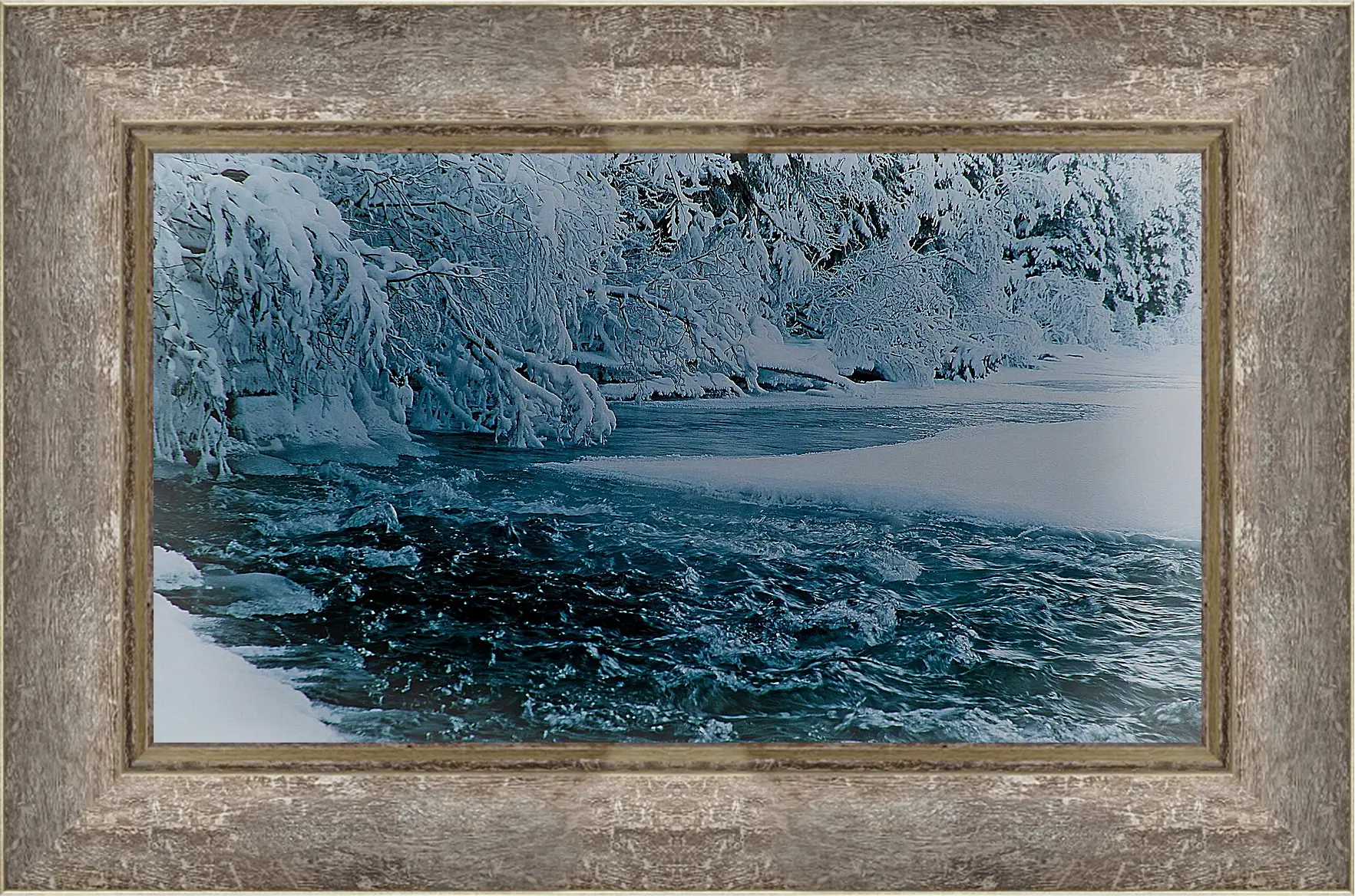 Картина в раме - Зима