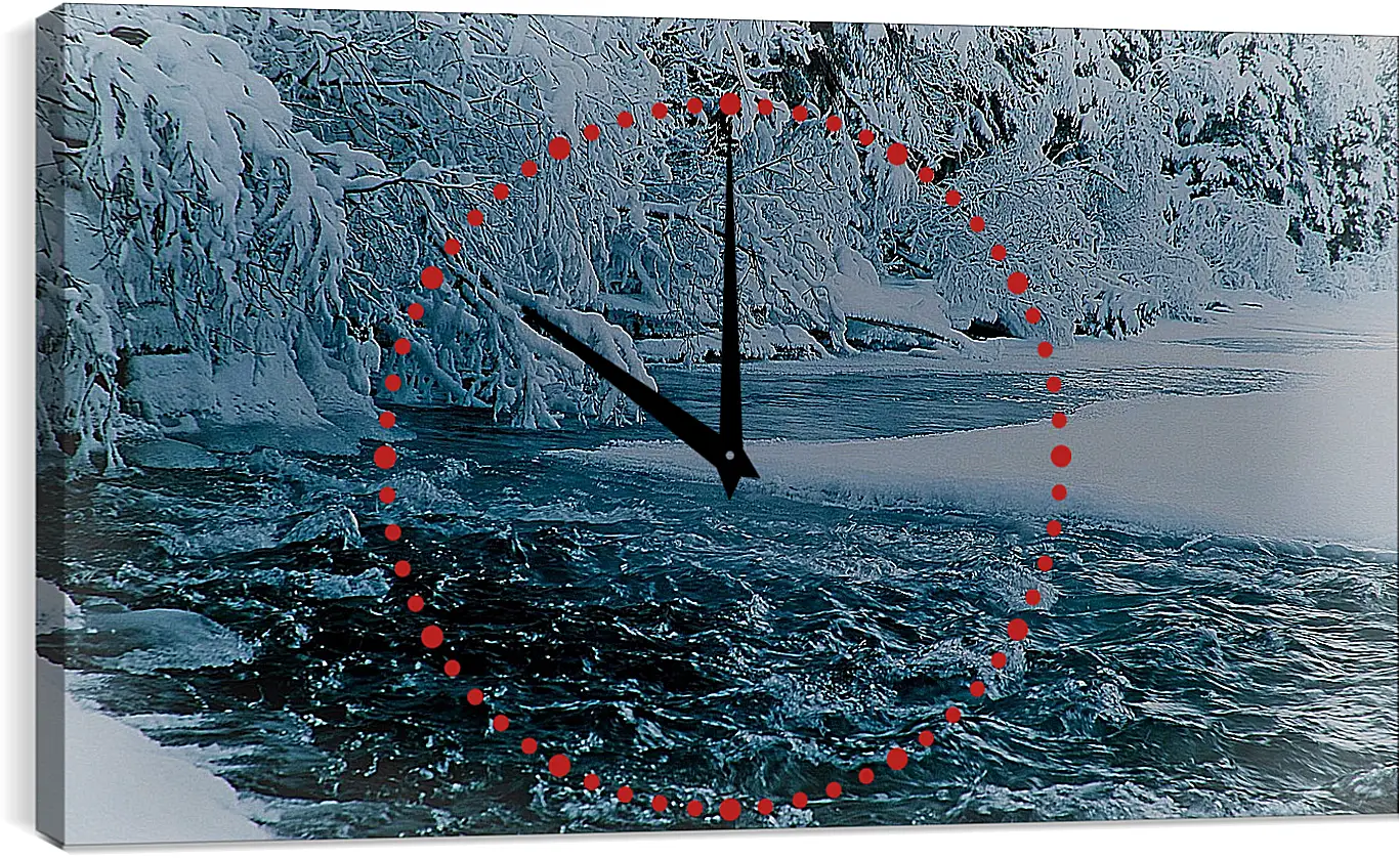 Часы картина - Зима