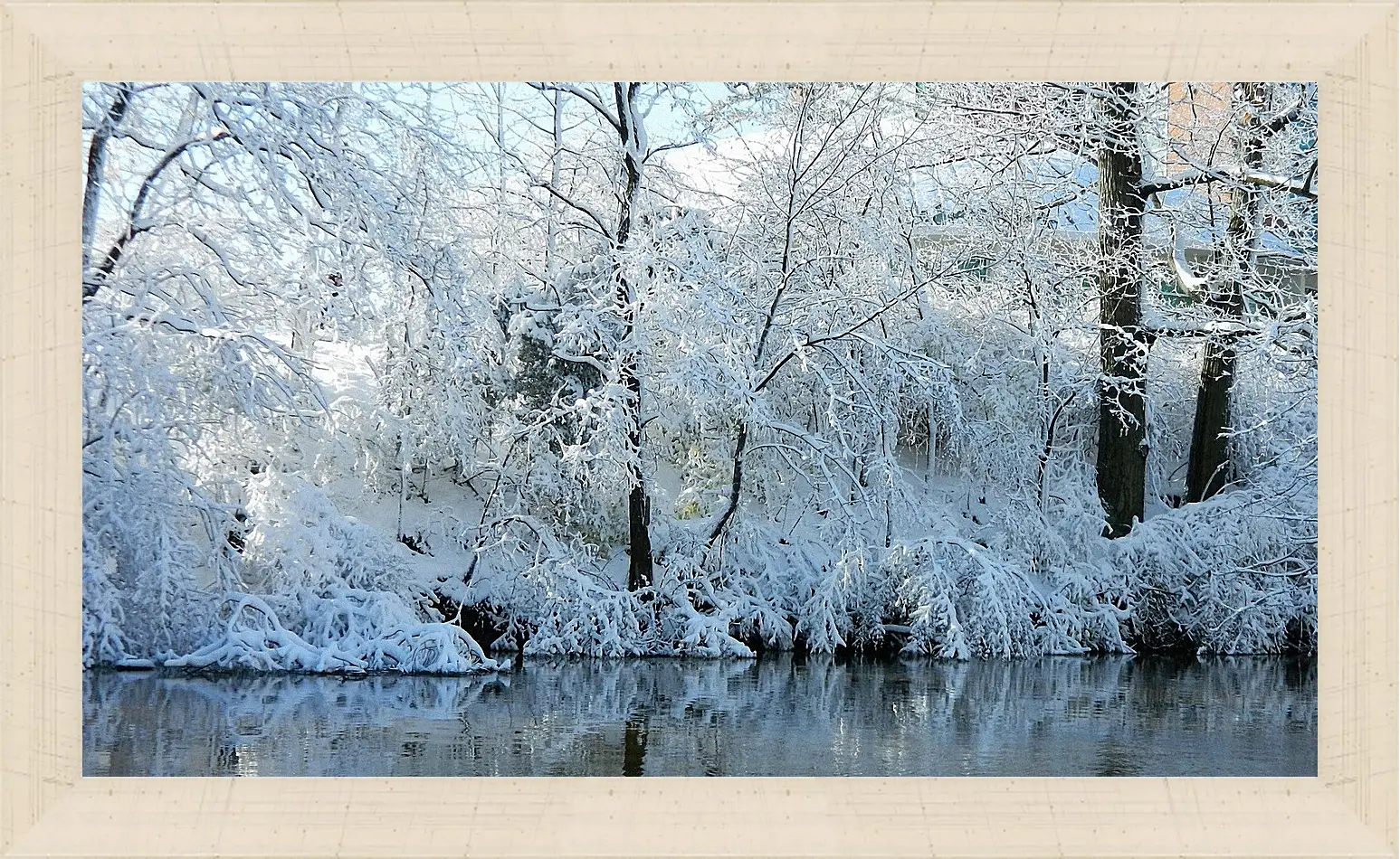 Картина в раме - Зима