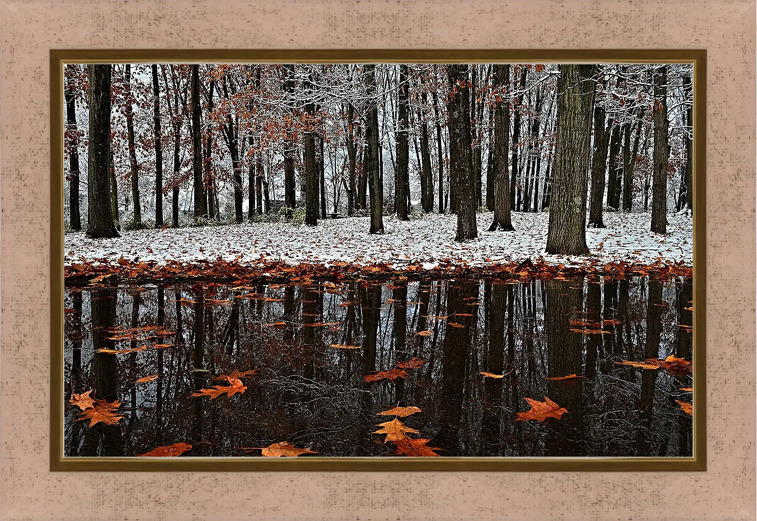 Картина в раме - Зима