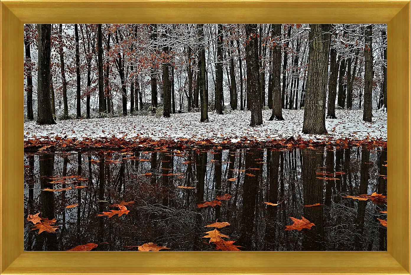 Картина в раме - Зима