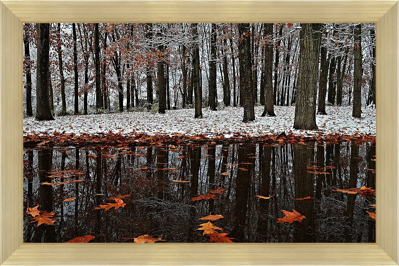 Картина в раме - Зима