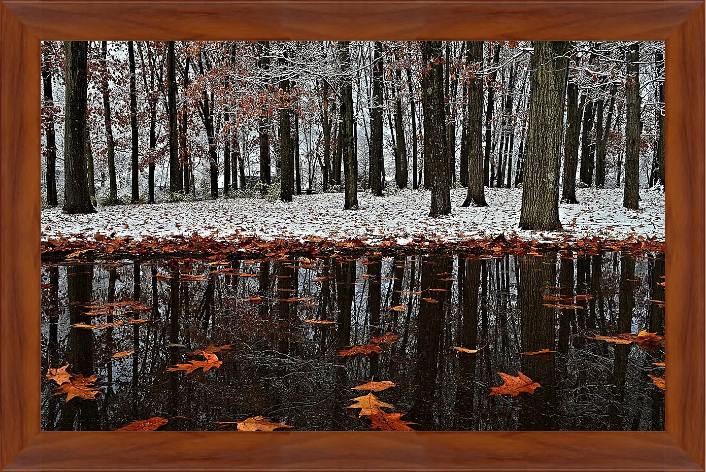 Картина в раме - Зима