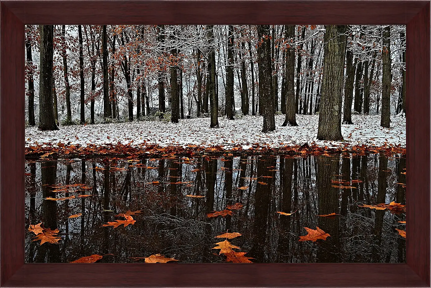 Картина в раме - Зима