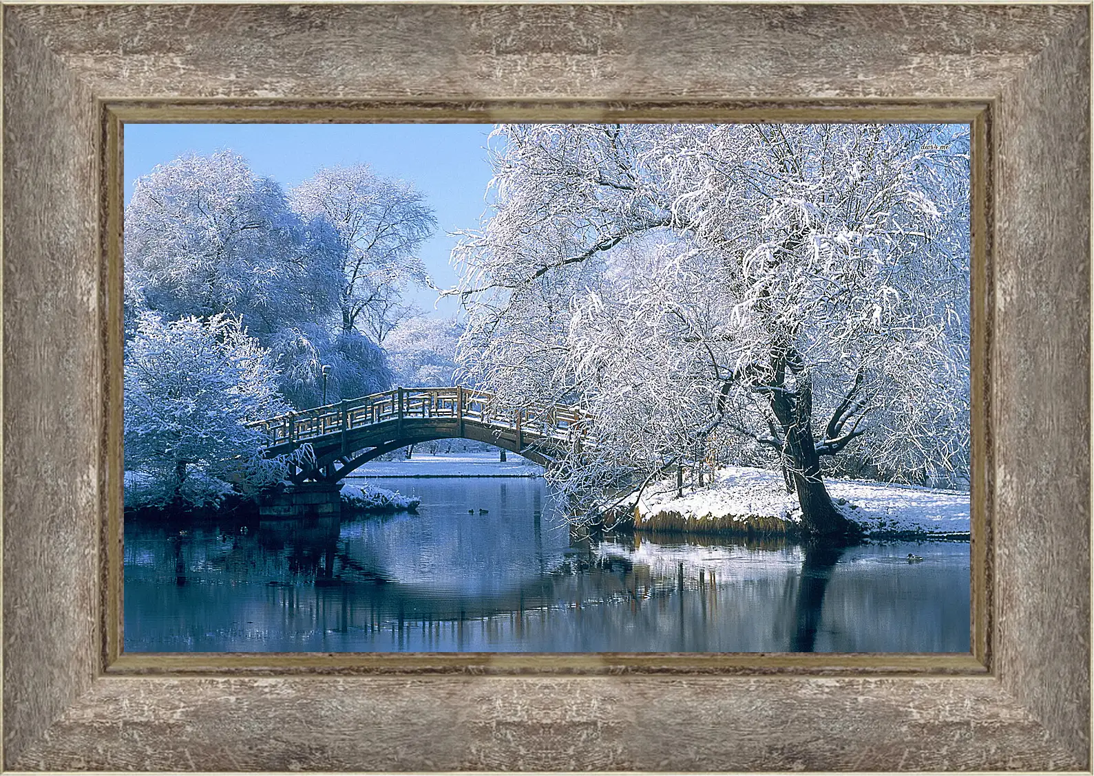 Картина в раме - Зима